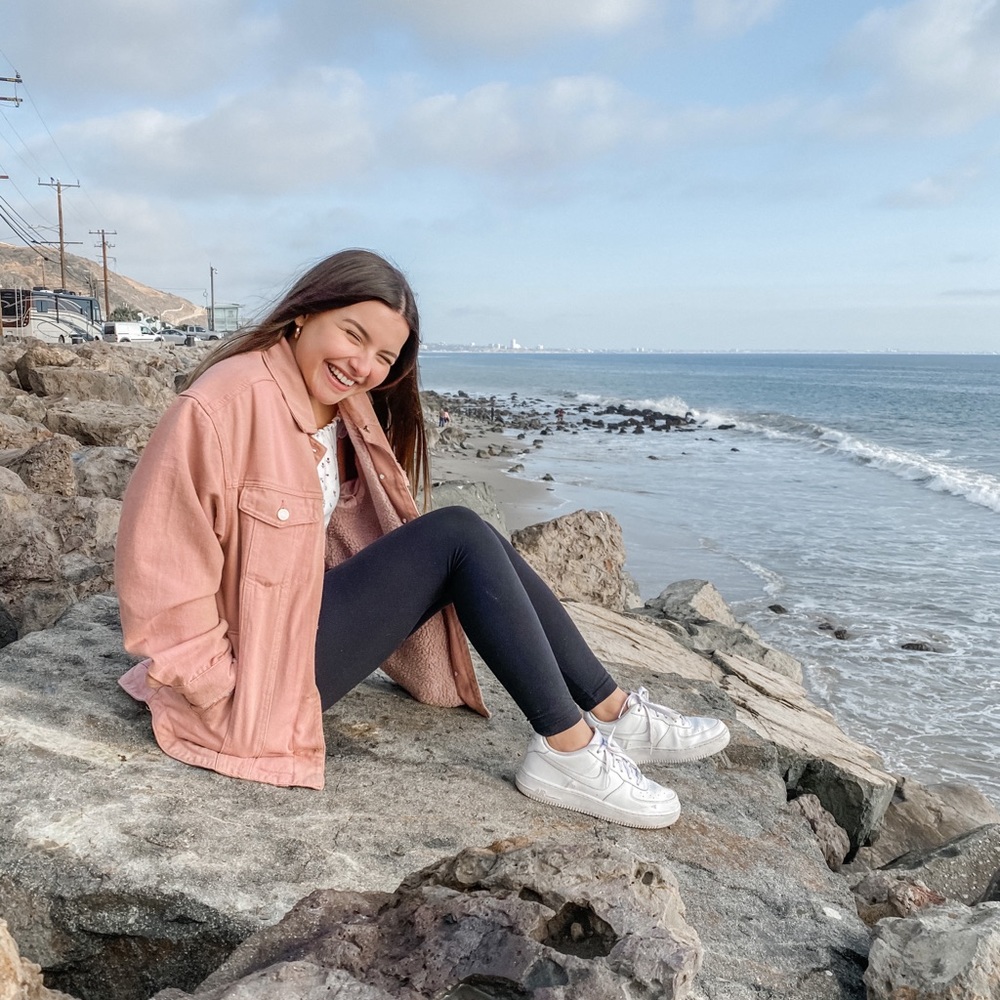 Dusty Rose Oversized Denim Jacket